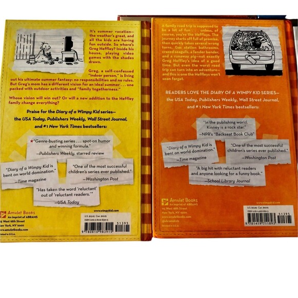 Diary of a Wimpy Kid Series Hardcover Lot By Jeff Kinney - 1,2,4,9 Movie Diary - Picture 3 of 5